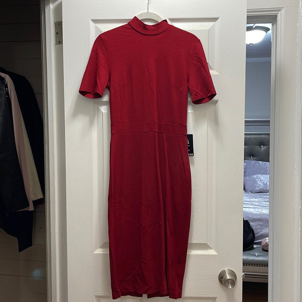 Brand new red midi dress
